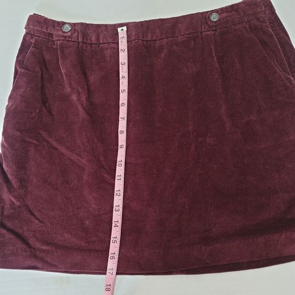 Banana Republic Curdoroy Mini Skirt, Sz.14, Maroon - Picture 9 of 10